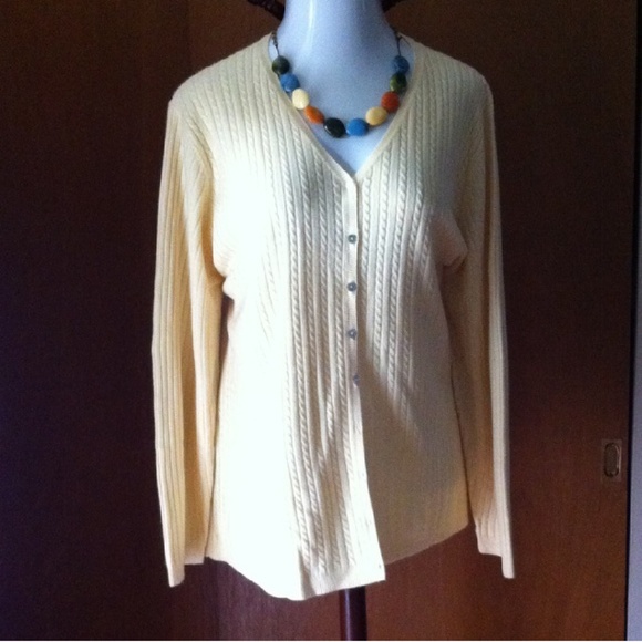 Willow Bay Sweaters - Willow Bay yellow cardigan